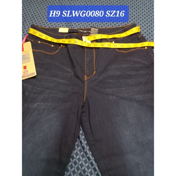 SL JEANS STRETCH DENIM DARK BLUE, H9 SLWG0080 SZ16 WAIST 38iN - Picture 1 of 7